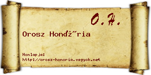 Orosz Honória névjegykártya