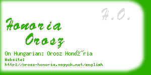 honoria orosz business card